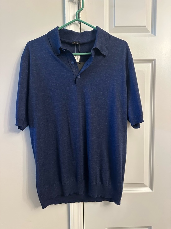 Kiton Other - Kiton Men's Deep Navy Short-Sleeve Polo